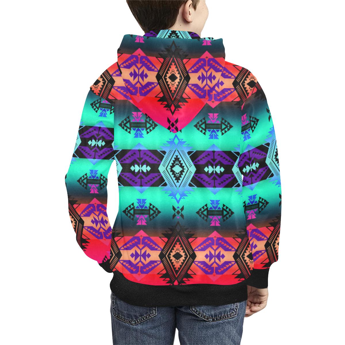 Sovereign Nation Sunrise Kids' All Over Print Hoodie (Model H38) Kids' AOP Hoodie (H38) e-joyer 