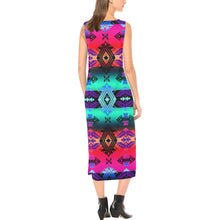 Load image into Gallery viewer, Sovereign Nation Sunrise Phaedra Sleeveless Open Fork Long Dress (Model D08) Phaedra Sleeveless Open Fork Long Dress (D08) e-joyer 
