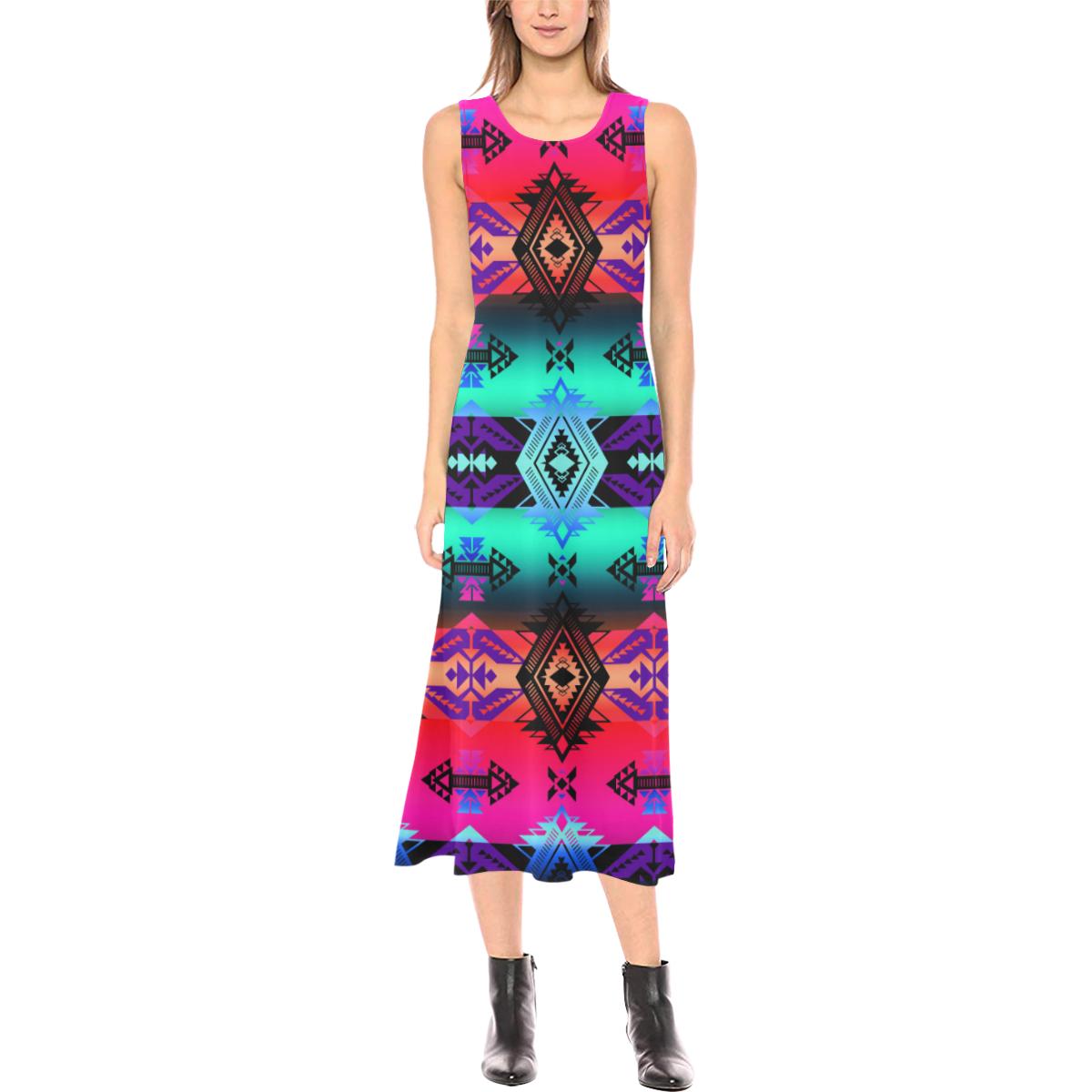 Sovereign Nation Sunrise Phaedra Sleeveless Open Fork Long Dress (Model D08) Phaedra Sleeveless Open Fork Long Dress (D08) e-joyer 