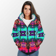 Load image into Gallery viewer, Sovereign Nation Sunrise Sherpa Hoodie 49 Dzine 
