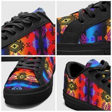 Load image into Gallery viewer, Sovereign Nation Sunset Aapisi Low Top Canvas Shoes Black Sole 49 Dzine 
