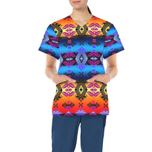 Load image into Gallery viewer, Sovereign Nation Sunset All Over Print Scrub Top Scrub Top e-joyer 
