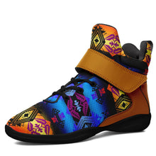 Load image into Gallery viewer, Sovereign Nation Sunset Ipottaa Basketball / Sport High Top Shoes 49 Dzine US Women 4.5 / US Youth 3.5 / EUR 35 Black Sole with Brown Strap 
