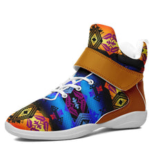 Load image into Gallery viewer, Sovereign Nation Sunset Ipottaa Basketball / Sport High Top Shoes 49 Dzine US Women 4.5 / US Youth 3.5 / EUR 35 White Sole with Brown Strap 
