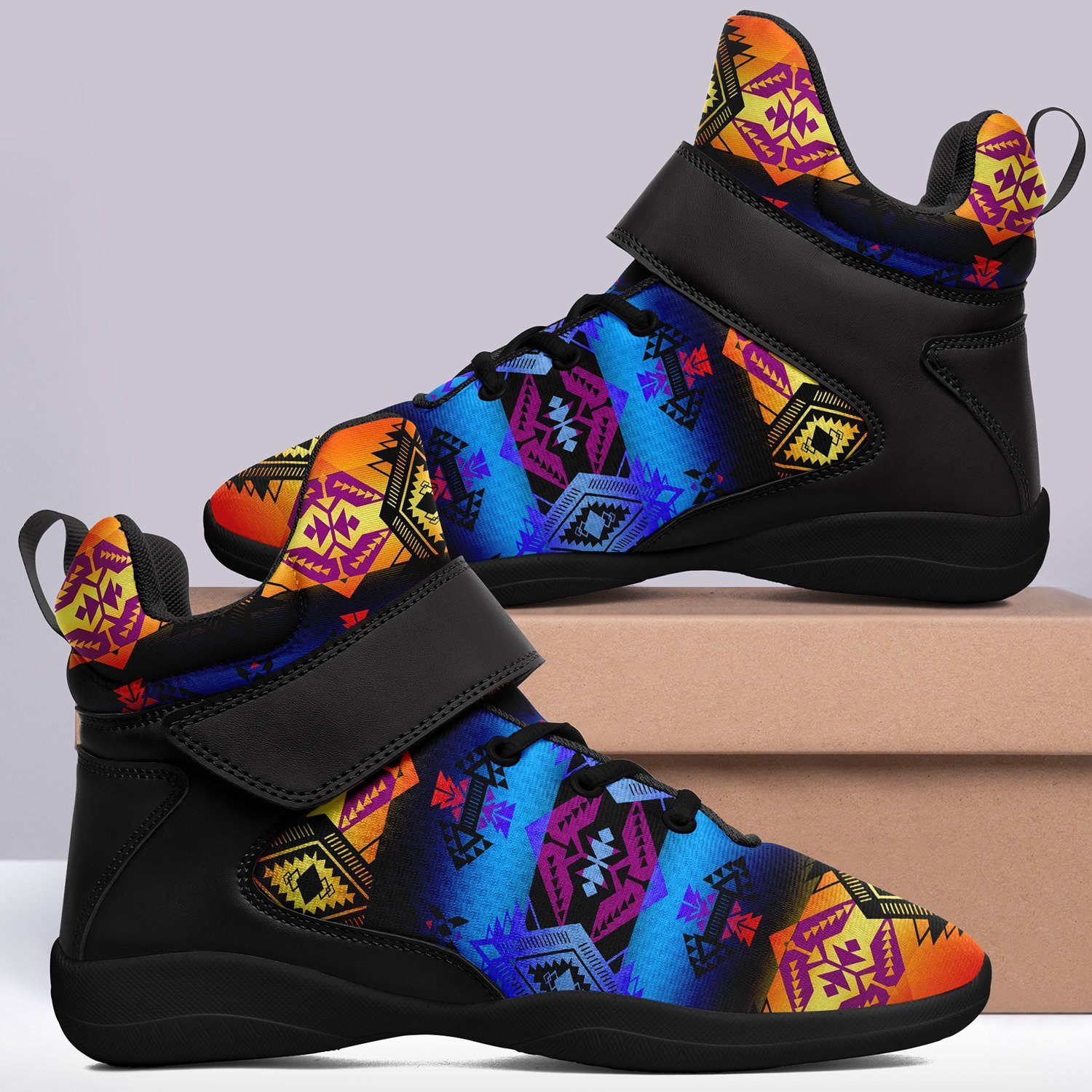 Sovereign Nation Sunset Ipottaa Basketball / Sport High Top Shoes - Black Sole 49 Dzine 