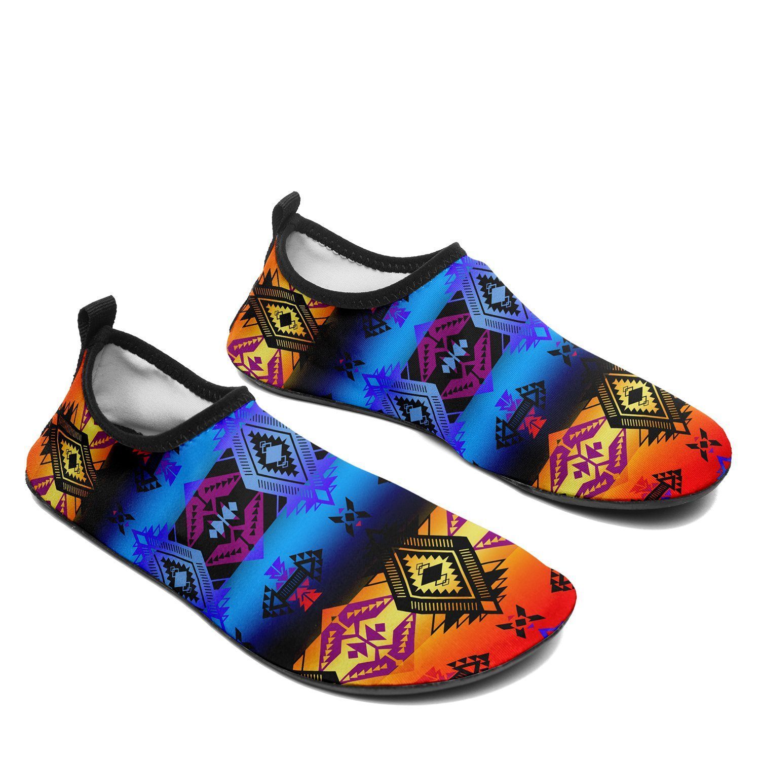 Sovereign Nation Sunset Sockamoccs Kid's Slip On Shoes 49 Dzine 