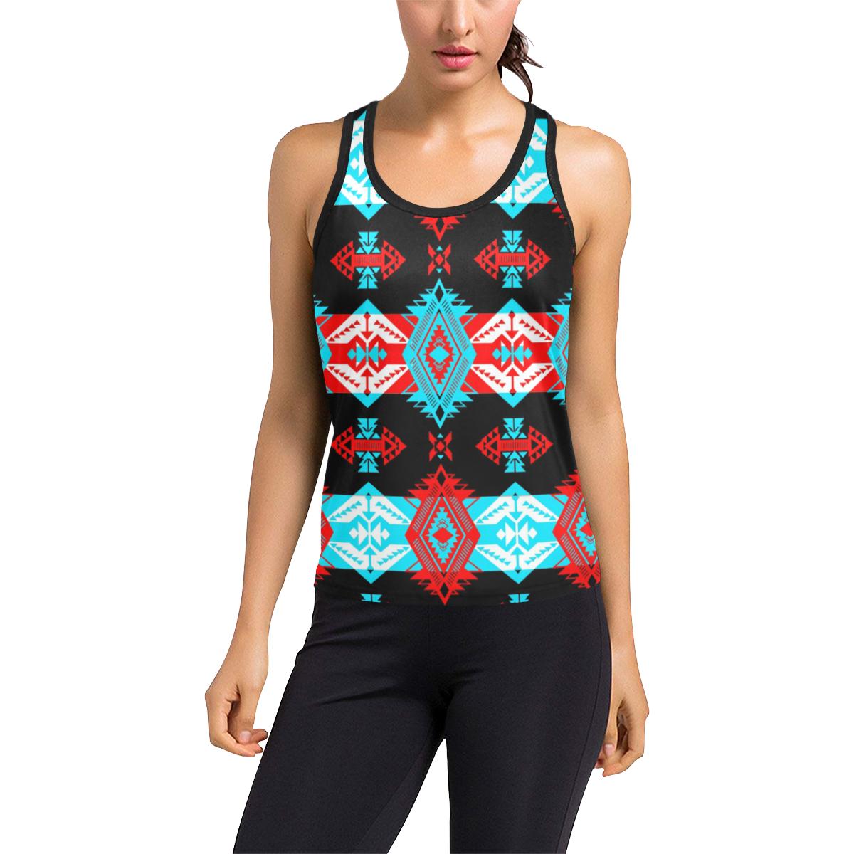 Sovereign Nation Trade Blanket v2 Women's Racerback Tank Top (Model T60) Racerback Tank Top (T60) e-joyer 