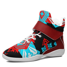 Load image into Gallery viewer, Sovereign Nation Trade Ipottaa Basketball / Sport High Top Shoes - White Sole 49 Dzine US Men 7 / EUR 40 White Sole with Dark Red Strap 
