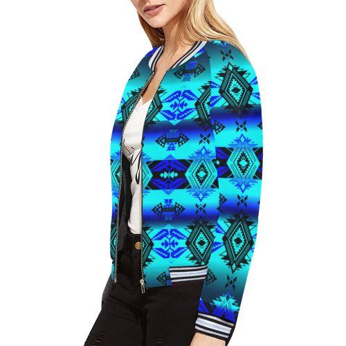 Soveriegn Nation Midnight All Over Print Bomber Jacket for Women (Model H21) All Over Print Bomber Jacket for Women (H21) e-joyer 