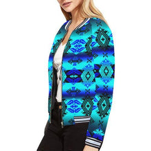 Load image into Gallery viewer, Soveriegn Nation Midnight All Over Print Bomber Jacket for Women (Model H21) All Over Print Bomber Jacket for Women (H21) e-joyer 
