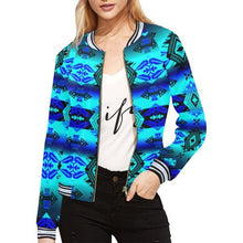 Load image into Gallery viewer, Soveriegn Nation Midnight All Over Print Bomber Jacket for Women (Model H21) All Over Print Bomber Jacket for Women (H21) e-joyer 
