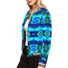 Load image into Gallery viewer, Soveriegn Nation Midnight All Over Print Bomber Jacket for Women (Model H21) All Over Print Bomber Jacket for Women (H21) e-joyer 
