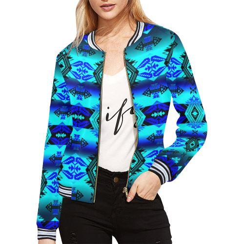 Soveriegn Nation Midnight All Over Print Bomber Jacket for Women (Model H21) All Over Print Bomber Jacket for Women (H21) e-joyer 