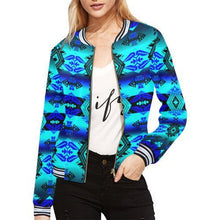 Load image into Gallery viewer, Soveriegn Nation Midnight All Over Print Bomber Jacket for Women (Model H21) All Over Print Bomber Jacket for Women (H21) e-joyer 
