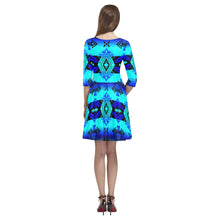 Load image into Gallery viewer, Soveriegn Nation Midnight Tethys Half-Sleeve Skater Dress(Model D20) Tethys Half-Sleeve Skater Dress (D20) e-joyer 
