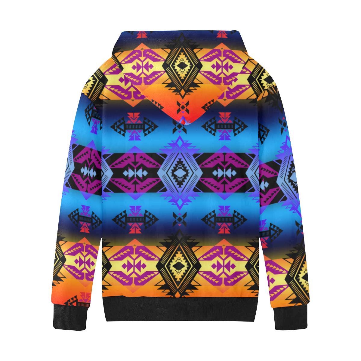 Soveriegn Nation Sunset Kids' All Over Print Hoodie (Model H38) Kids' AOP Hoodie (H38) e-joyer 