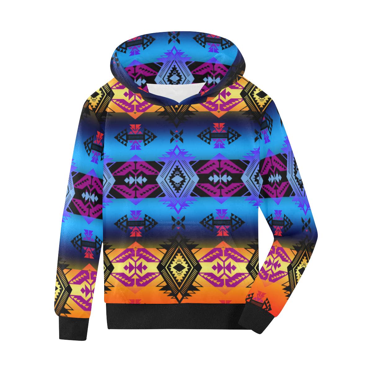 Soveriegn Nation Sunset Kids' All Over Print Hoodie (Model H38) Kids' AOP Hoodie (H38) e-joyer 