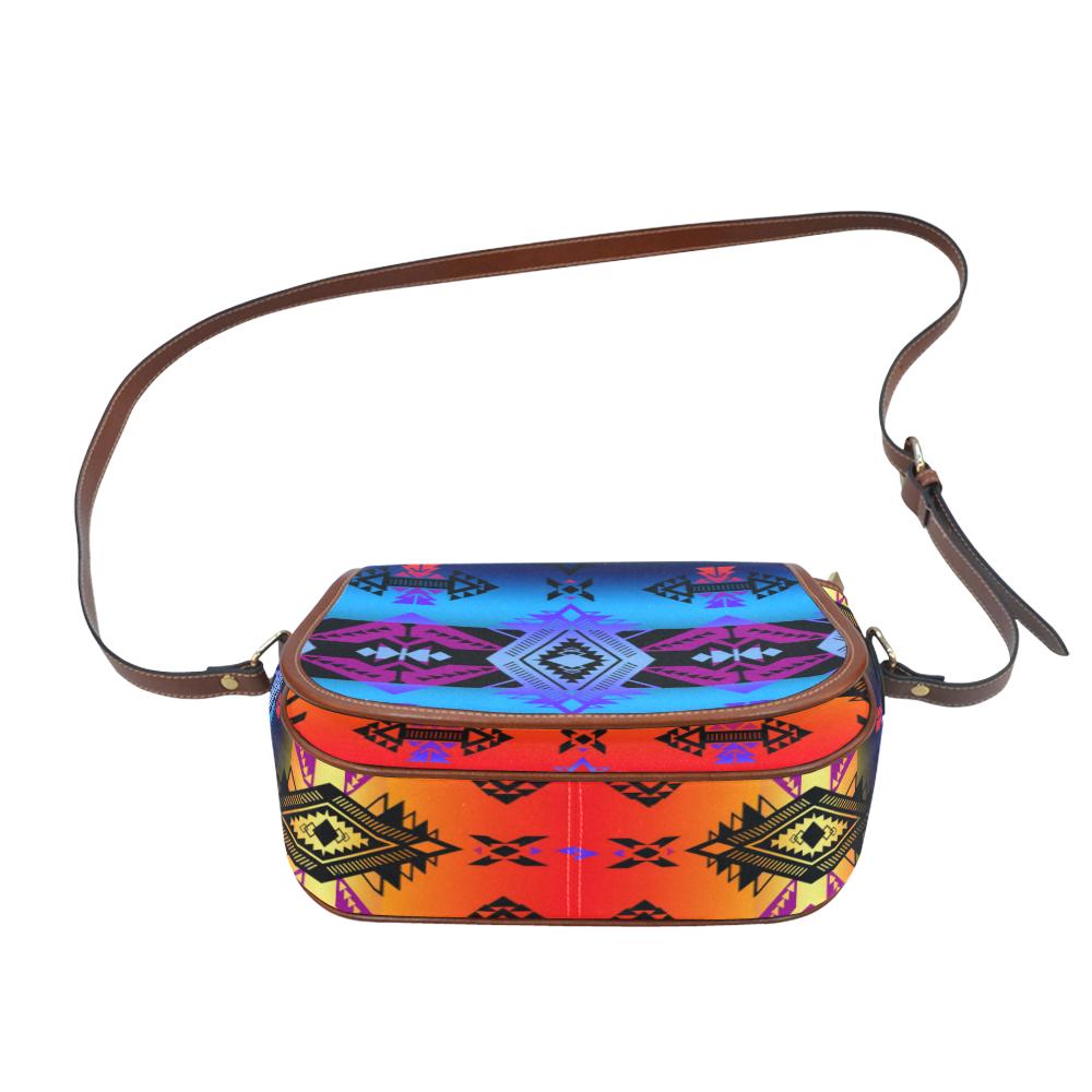 Soveriegn Nation Sunset Saddle Bag/Small (Model 1649) Full Customization Saddle Bag/Small (Full Customization) e-joyer 