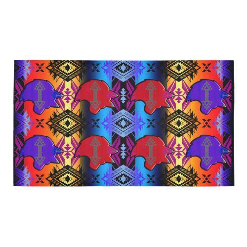 Soveriegn Nation Sunset with Wolf Bath Rug 16''x 28'' Bath Rug 16''x 28'' e-joyer 