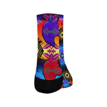 Load image into Gallery viewer, Soveriegn Nation Sunset with Wolf Crew Socks Crew Socks e-joyer 
