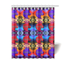 Load image into Gallery viewer, Soveriegn Nation Sunset with Wolf Shower Curtain 60&quot;x72&quot; Shower Curtain 60&quot;x72&quot; e-joyer 
