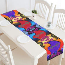 Load image into Gallery viewer, Soveriegn Nation Sunset with Wolf Table Runner 16x72 inch Table Runner 16x72 inch e-joyer 
