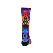 Load image into Gallery viewer, Soveriegn Nation Sunset with Wolf Trouser Socks Socks e-joyer 
