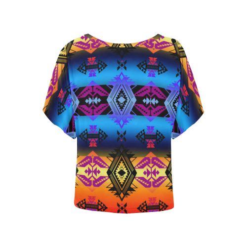 Soveriegn Nation Sunset Women's Batwing-Sleeved Blouse T shirt (Model T44) Women's Batwing-Sleeved Blouse T shirt (T44) e-joyer 