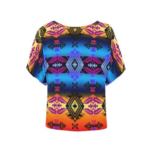 Soveriegn Nation Sunset Women's Batwing-Sleeved Blouse T shirt (Model T44) Women's Batwing-Sleeved Blouse T shirt (T44) e-joyer 