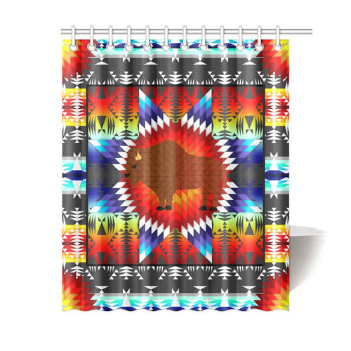 Standing Buffalo Star Shower Curtain 60