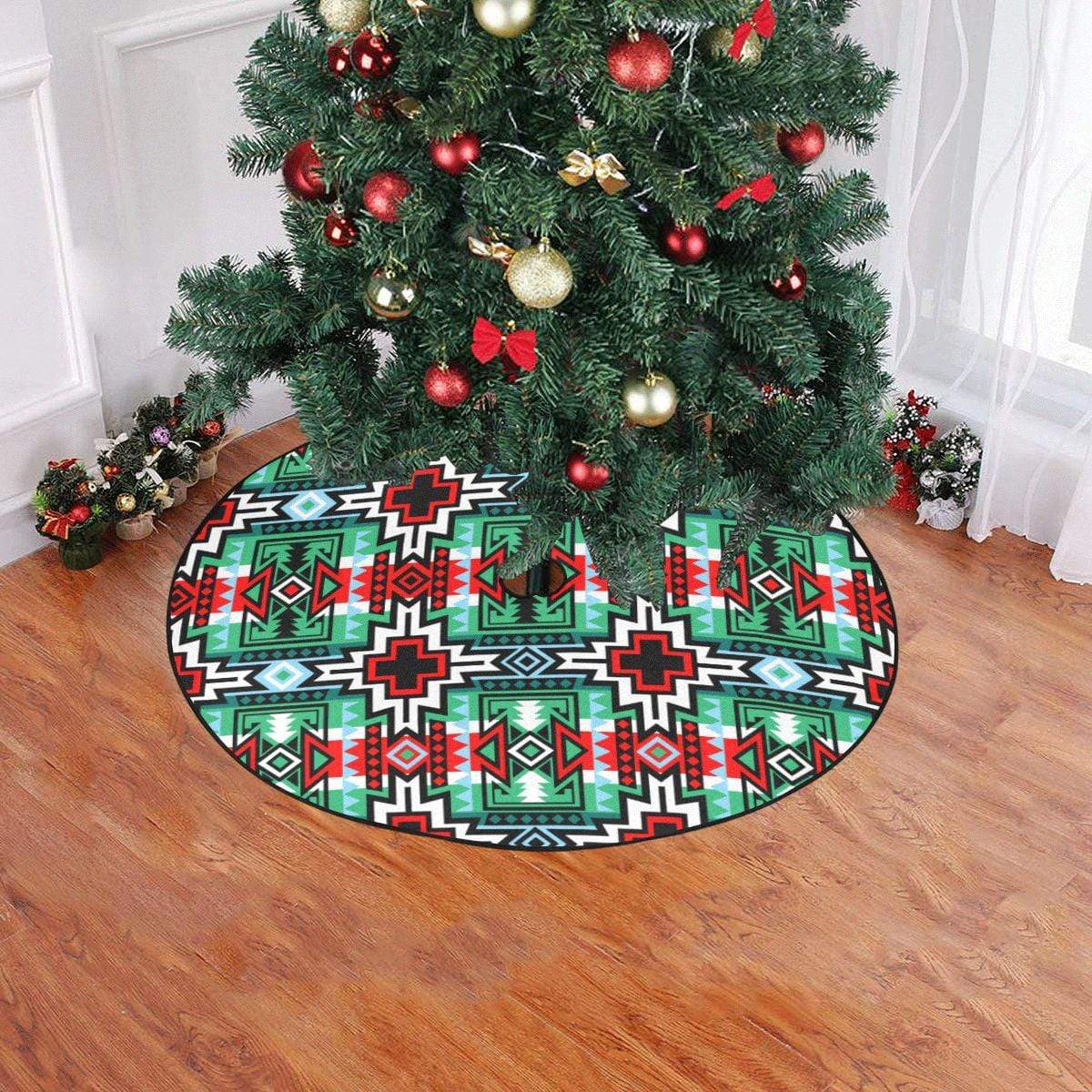 Star Blanket Christmas Tree Skirt 47" x 47" Christmas Tree Skirt e-joyer 