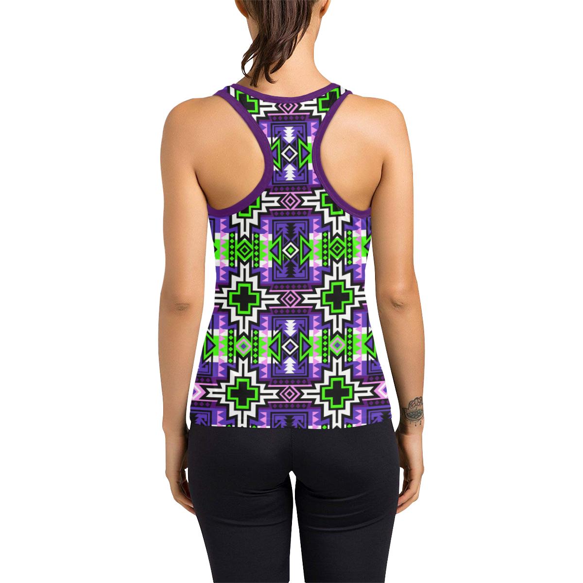 Star Blanket Moon Shadow Women's Racerback Tank Top (Model T60) Racerback Tank Top (T60) e-joyer 