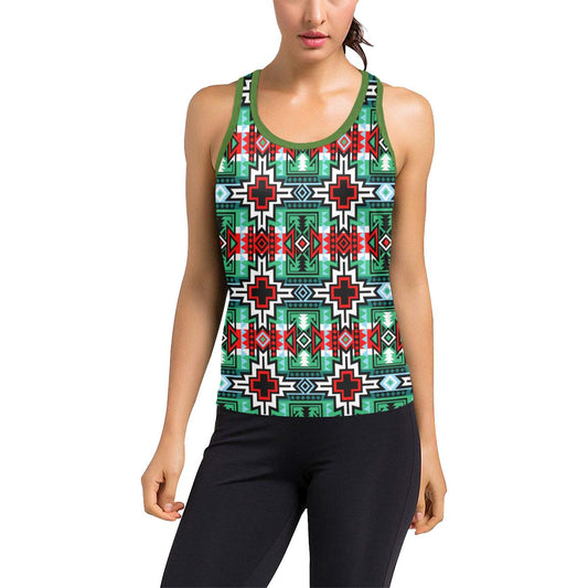 Star Blanket Women's Racerback Tank Top (Model T60) Racerback Tank Top (T60) e-joyer 