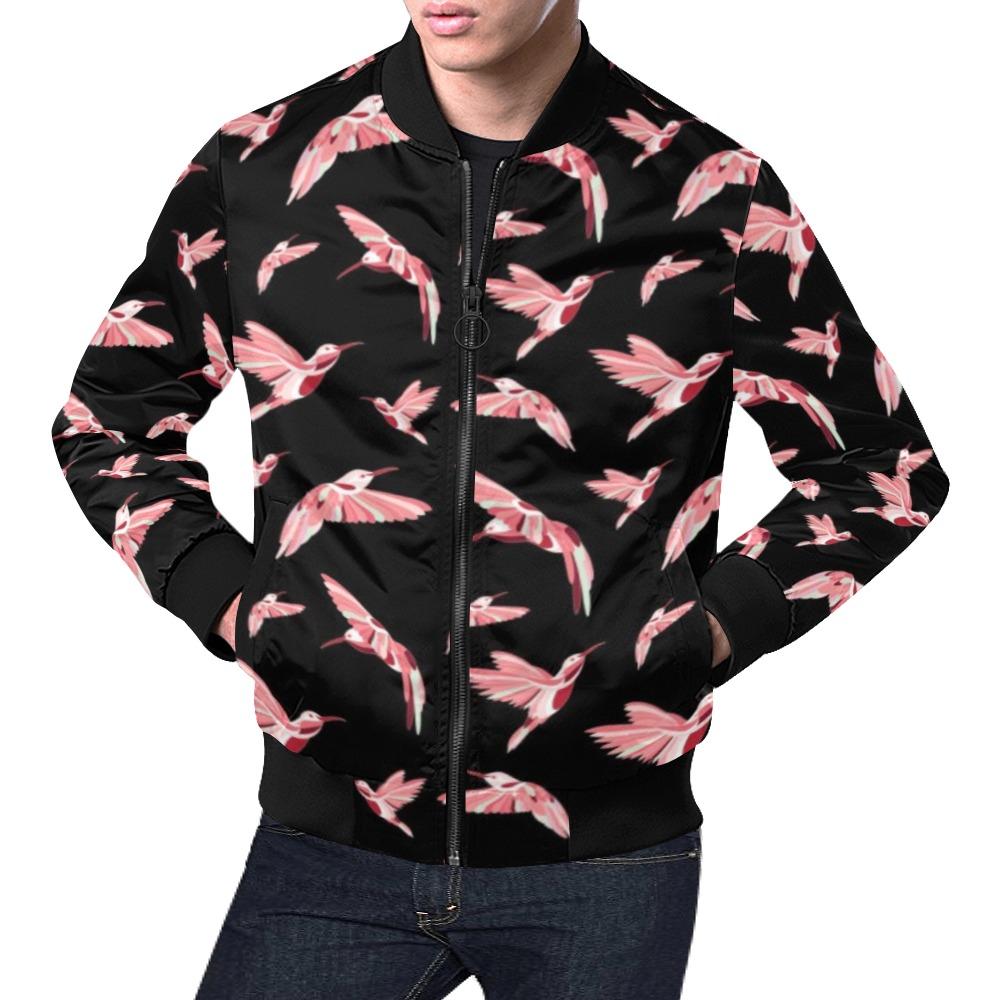 Strawberry Black All Over Print Bomber Jacket for Men (Model H19) All Over Print Bomber Jacket for Men (H19) e-joyer 