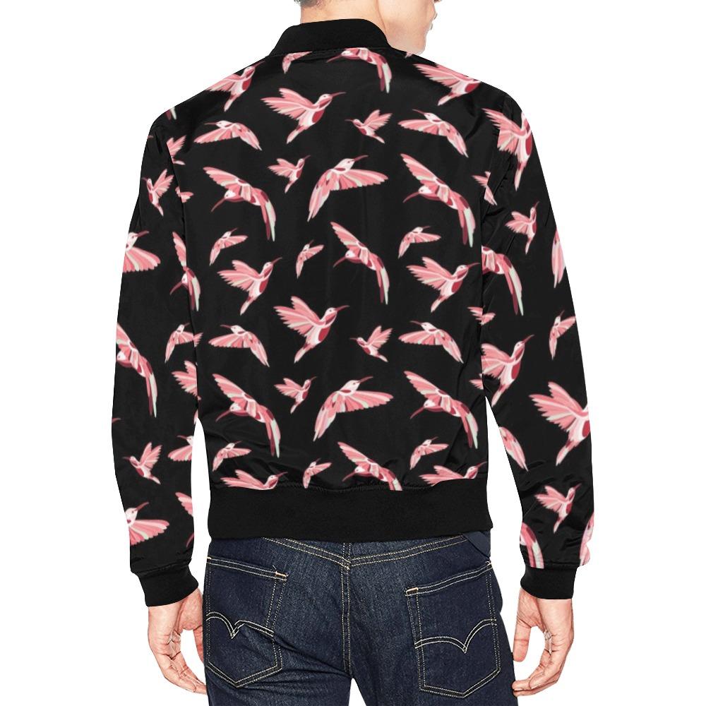 Strawberry Black All Over Print Bomber Jacket for Men (Model H19) All Over Print Bomber Jacket for Men (H19) e-joyer 