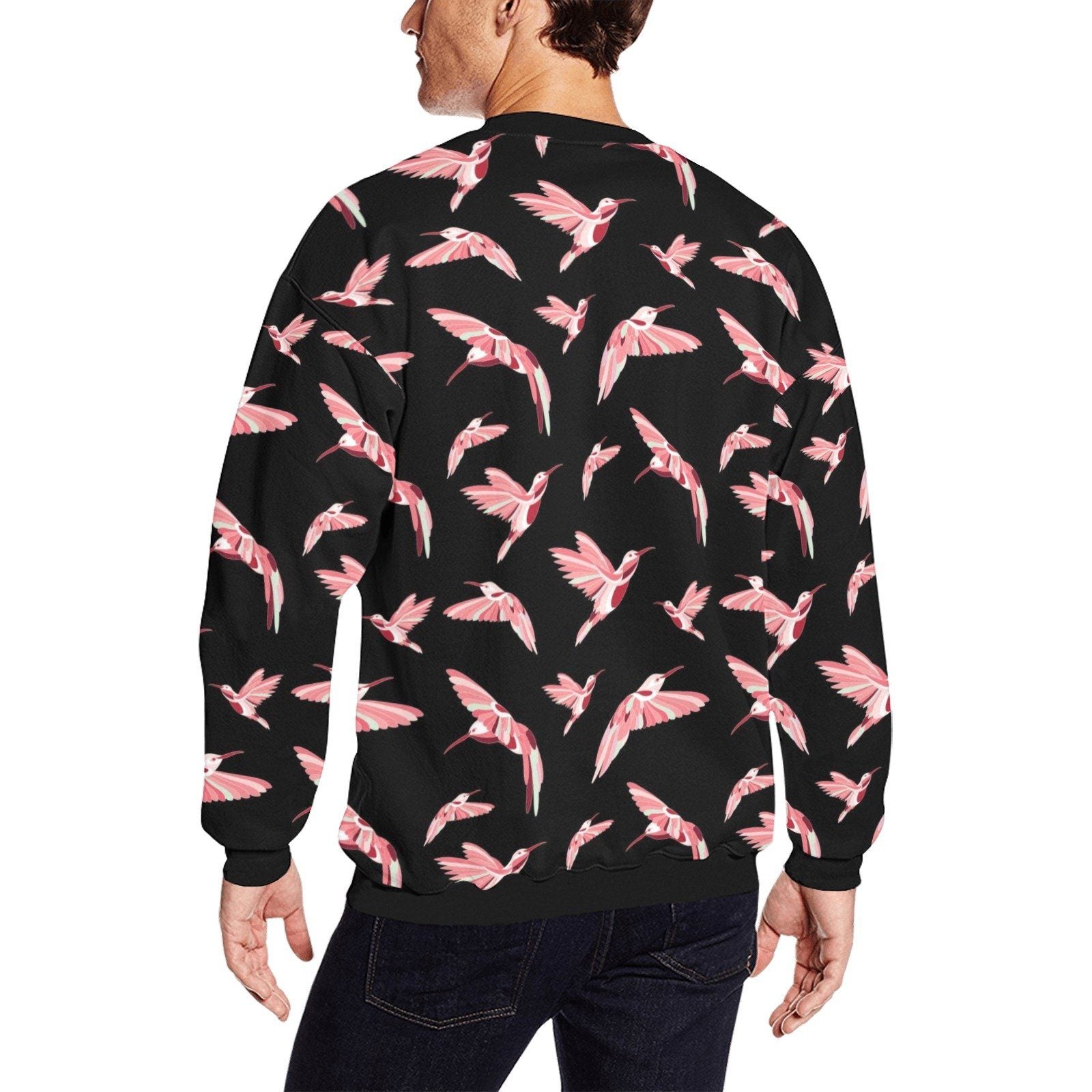 Strawberry Black All Over Print Crewneck Sweatshirt for Men (Model H18) shirt e-joyer 