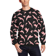 Load image into Gallery viewer, Strawberry Black All Over Print Crewneck Sweatshirt for Men (Model H18) shirt e-joyer 
