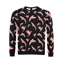 Load image into Gallery viewer, Strawberry Black All Over Print Crewneck Sweatshirt for Men (Model H18) shirt e-joyer 
