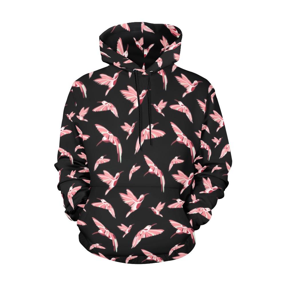 Strawberry Black All Over Print Hoodie for Women (USA Size) (Model H13) All Over Print Hoodie for Women (H13) e-joyer 