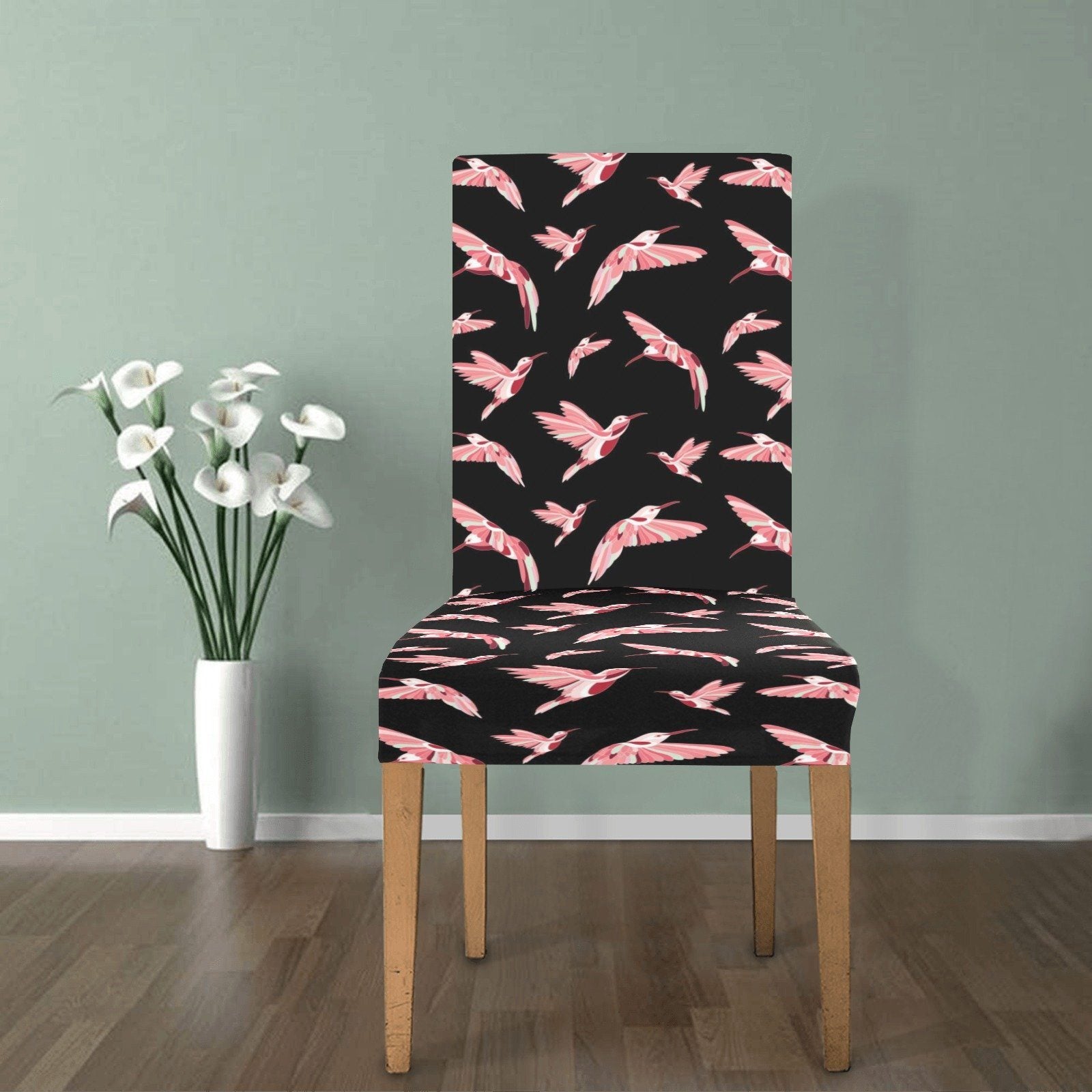 Strawberry Black Chair Cover (Pack of 4) Chair Cover (Pack of 4) e-joyer 