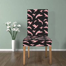 Load image into Gallery viewer, Strawberry Black Chair Cover (Pack of 4) Chair Cover (Pack of 4) e-joyer 
