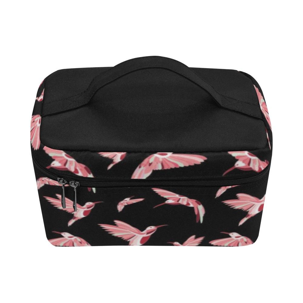 Strawberry Black Cosmetic Bag/Large (Model 1658) bag e-joyer 