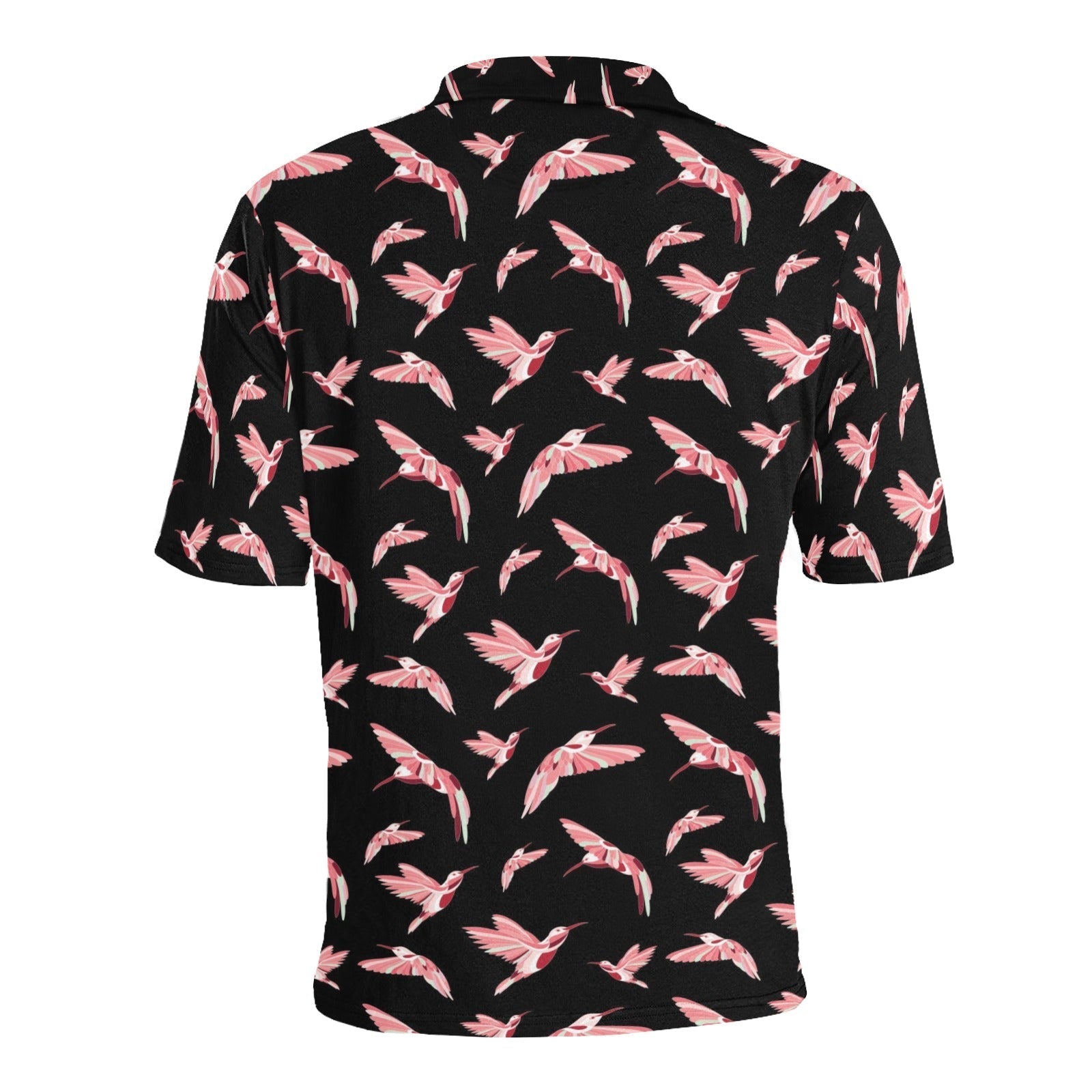 Strawberry Black Men's All Over Print Polo Shirt (Model T55) Men's Polo Shirt (Model T55) e-joyer 