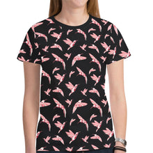 Load image into Gallery viewer, Strawberry Black New All Over Print T-shirt for Women (Model T45) tshirt e-joyer 
