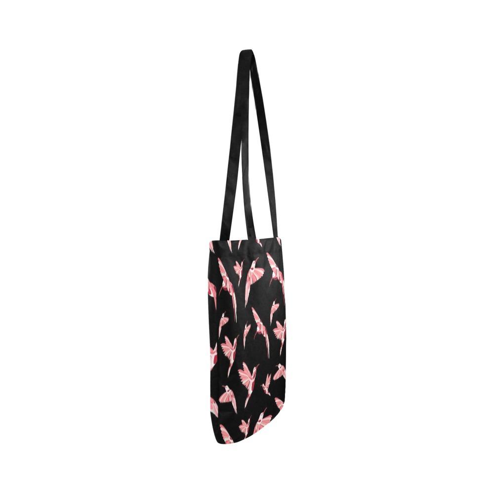 Strawberry Black Reusable Shopping Bag Model 1660 (Two sides) Shopping Tote Bag (1660) e-joyer 