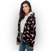 Load image into Gallery viewer, Strawberry Black Sherpa Hoodie hoodie Herman 
