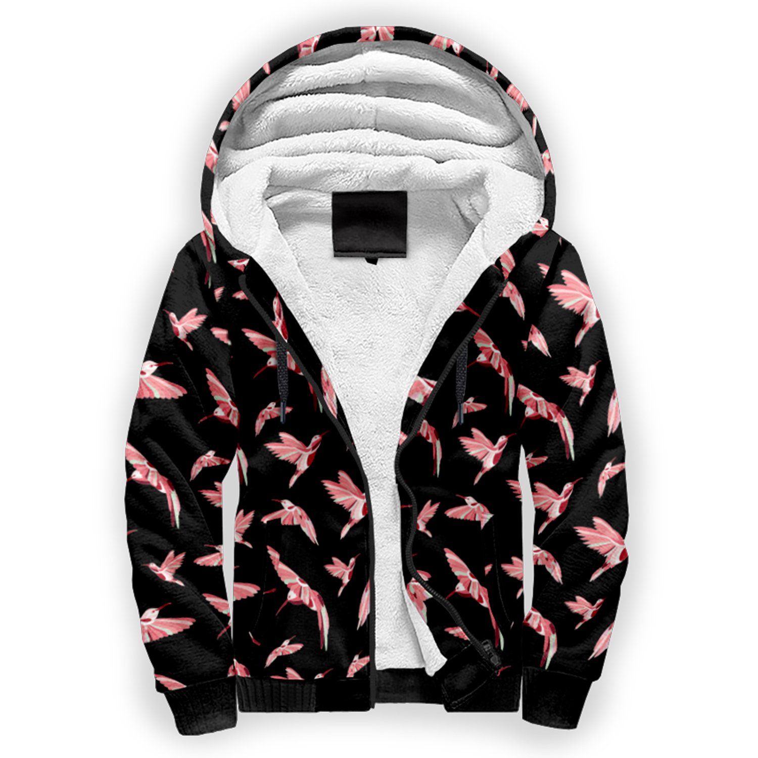 Strawberry Black Sherpa Hoodie hoodie Herman 