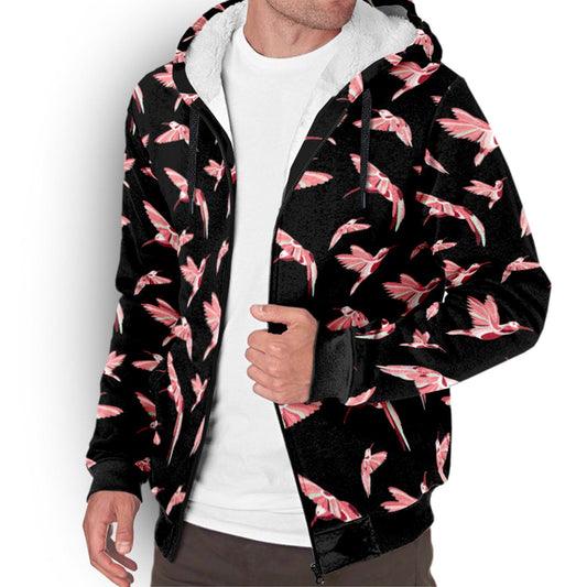 Strawberry Black Sherpa Hoodie hoodie Herman 