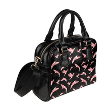 Load image into Gallery viewer, Strawberry Black Shoulder Handbag (Model 1634) Shoulder Handbags (1634) e-joyer 
