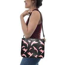 Load image into Gallery viewer, Strawberry Black Small Shoulder Bag (Model 1710) Small Shoulder Bag (1710) e-joyer 
